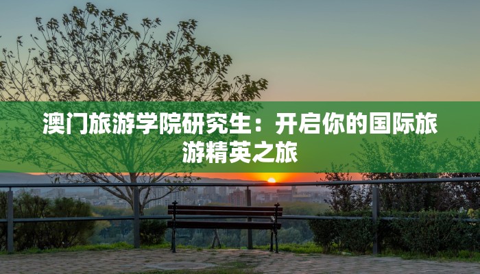 澳门旅游学院研究生:开启你的国际旅游精英之旅 澳门旅游学院研究生:开启你的国际旅游精英之旅