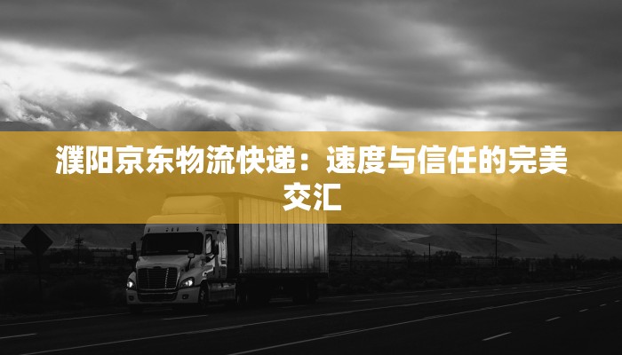 濮阳京东物流快递:速度与信任的完美交汇 濮阳京东物流快递:速度与信任的完美交汇