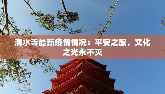 清水寺最新疫情情况：平安之旅，文化之光永不灭