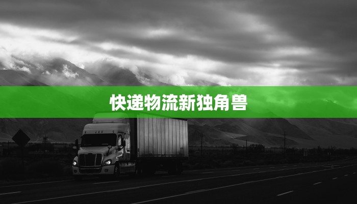 快递物流新独角兽