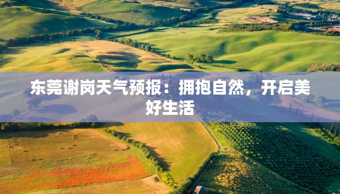 东莞谢岗天气预报：拥抱自然，开启美好生活