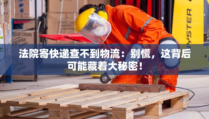 法院寄快递查不到物流：别慌，这背后可能藏着大秘密！